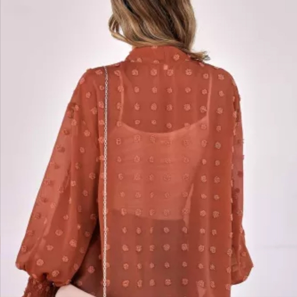 New Swiss dot open front Cardigan - Picture 2 of 13